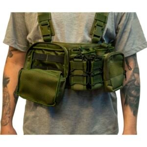 Colete Chest Rig Airsoft Modular Verde Shark