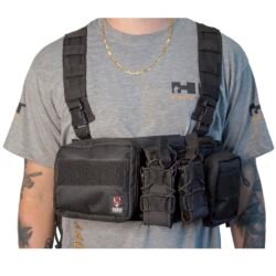 Colete Chest Rig Modular Preto Shark