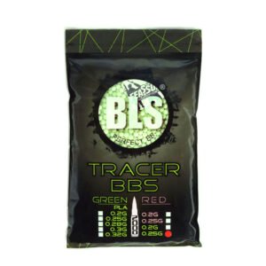 BBs Bolinhas Airsoft 6mm 0,25g Tracer Verde 2000 Unidades - BLS - Hit Airsoft Brasil