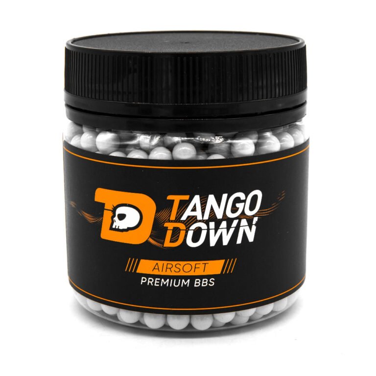 BBs Bolinhas Premium Airsoft 6mm 0,45g 1000 Unidades - Tango Down - Hit Airsoft Brasil