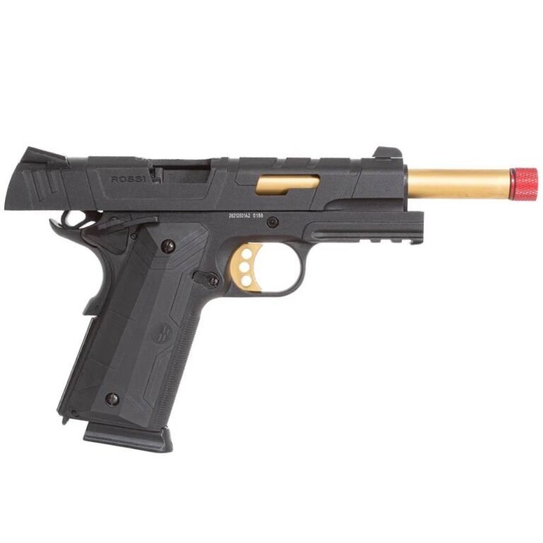 Pistola Airsoft GBB 1911 Red Wings Gold Blowback - Rossi - Image 5