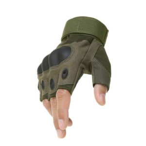 Par de Luva Tática Airsoft Meio Dedo Verde - Hit Airsoft Brasil