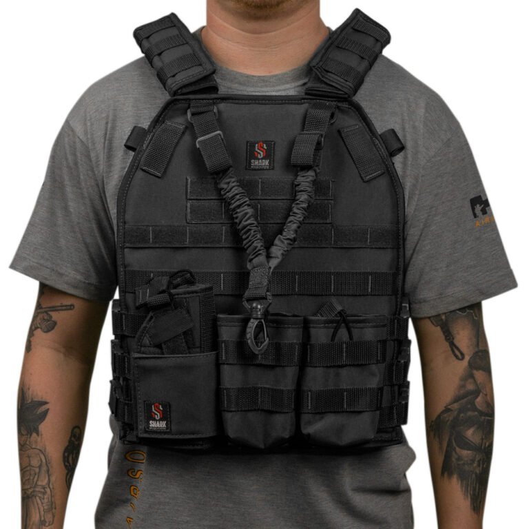 Colete Plate Modular Completo + 5 Acessórios MOLLE - Shark - Hit Airsoft Brasil