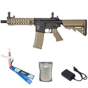 Combo Airsoft AEG M4 SA-F01 Tan + Bateria + Carregador + BBs - Specna Arms