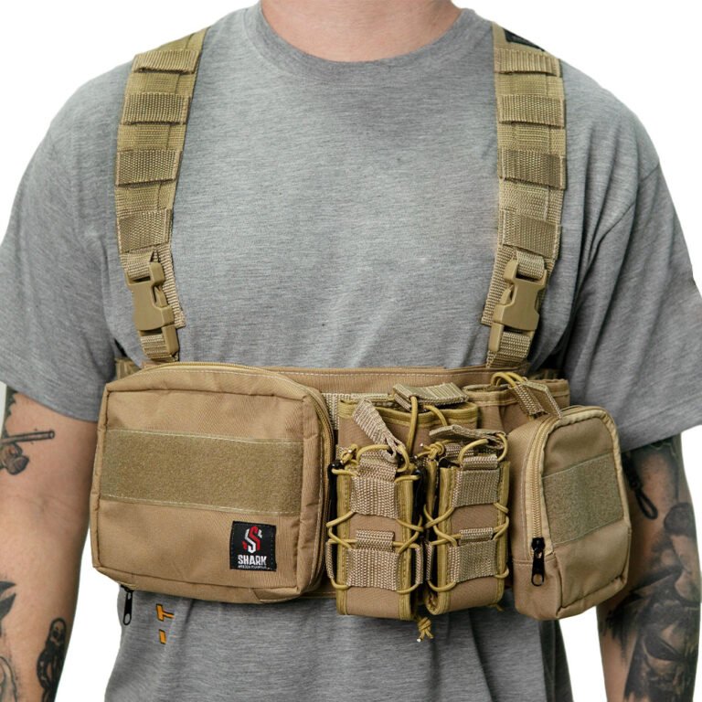 Colete Chest Rig Airsoft Modular Tan - Shark