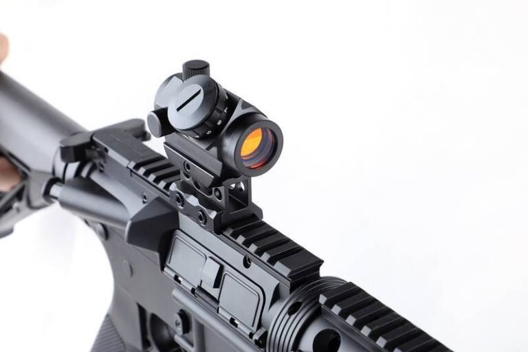 Mira Holográfica Red Dot Airsoft Mod. T1 Com Elevação 22mm - Image 6