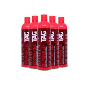 Kit 5x Cilindro Green Gas Red Airsoft 270g - TAG - Hit Airsoft Brasil