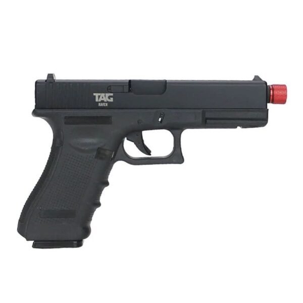 Combo Pistola Airsoft GBB Glock G17 Raven + Gas BBs e Case - Image 4