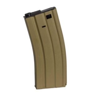 Magazine Airsoft AEG M4 Mid Cap Metal 130rds Tan - Ares - Hit Airsoft Brasil