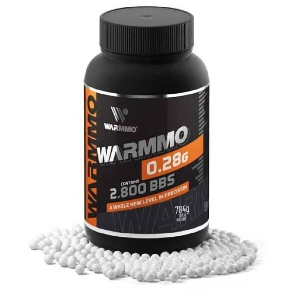 BBs Airsoft Premium 6mm 0,28g 2800un - Warmmo - Hit Airsoft Brasil