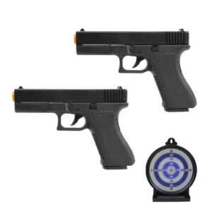 Kit Airsoft 2 Pistolas Glock VG307 Spring + Alvo Gel - Vigor - Hit Airsoft Brasil