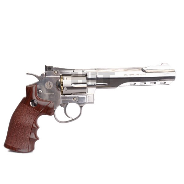 Kit Revolver de Airgun CO2 W702s 6'' 4,5mm + Esferas + Co2 + Silicone - Image 6