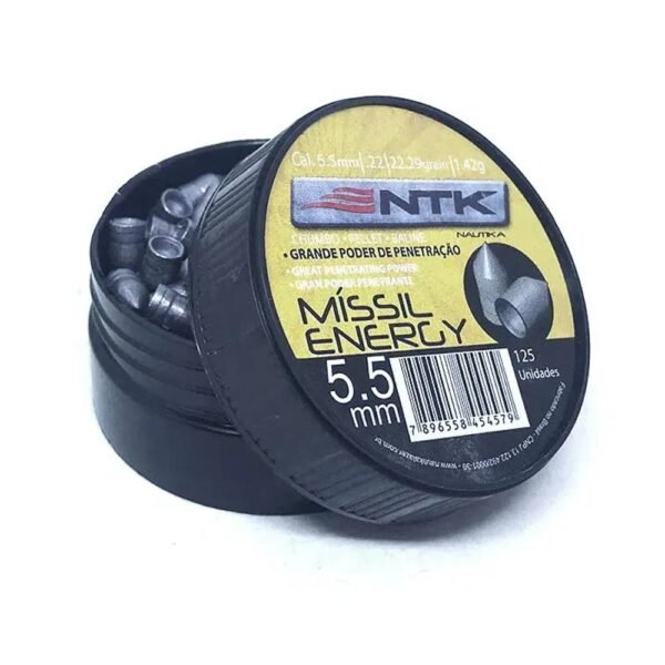 Chumbinho Missil Energy 5,5mm c/ 125un - Nautika - Imagem 3