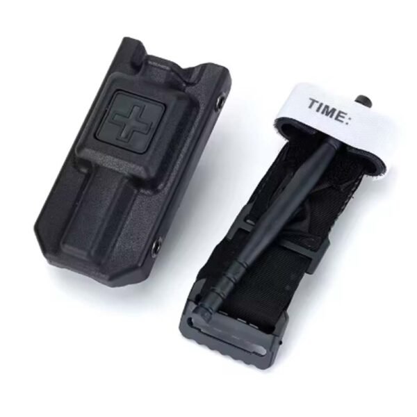 Kit Porta Torniquete Rígido Preto Modular + Torniquete