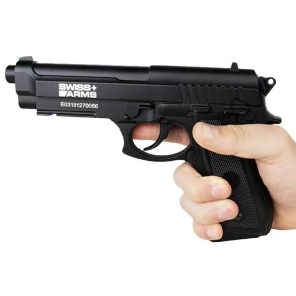 Pistola Airgun NBB CO2 PT92 Black Slide Fixo - Cybergun - Image 2