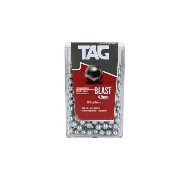 Kit 300 esferas de metal aço 4,5mm + 15 cilindros CO2 12g - Imagem 3