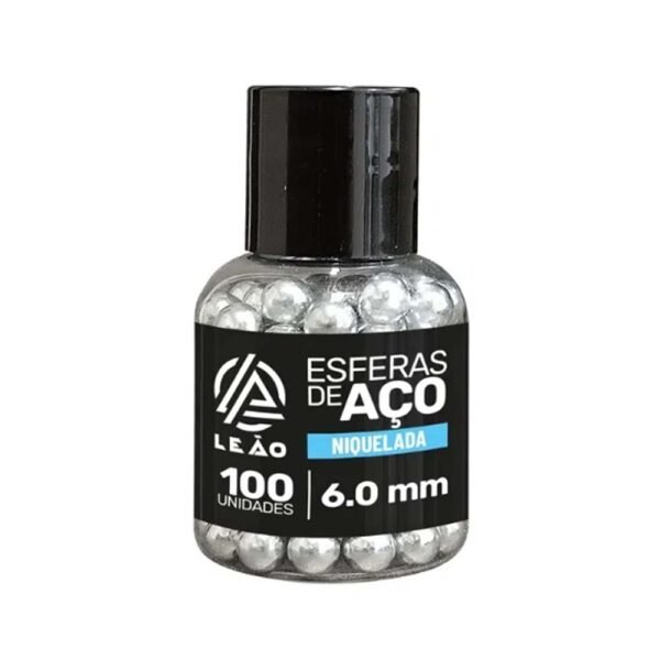Esfera de Metal Aço p/ Airgun 6mm 100un - Leão Modelismo
