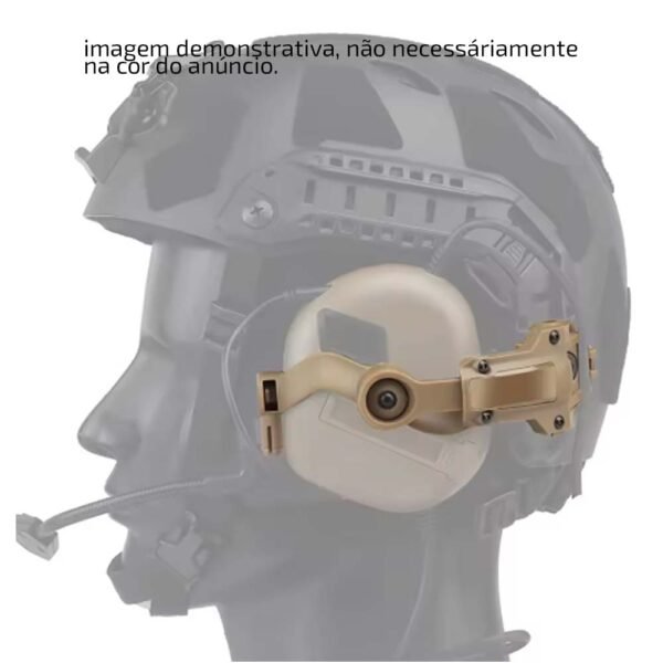 Suporte de Abafador Eletrônico Preto p/ Capacete Fast - Imagem 3