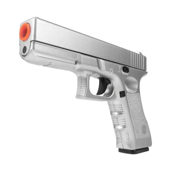 Pistola Airsoft Spring (mola) Glock V20 Silver Full metal - Vigor - Imagem 2