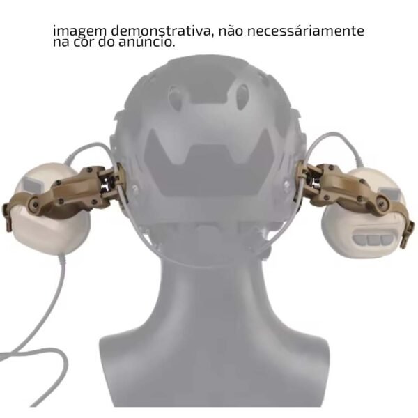 Suporte de Abafador Eletrônico Preto p/ Capacete Fast - Imagem 4