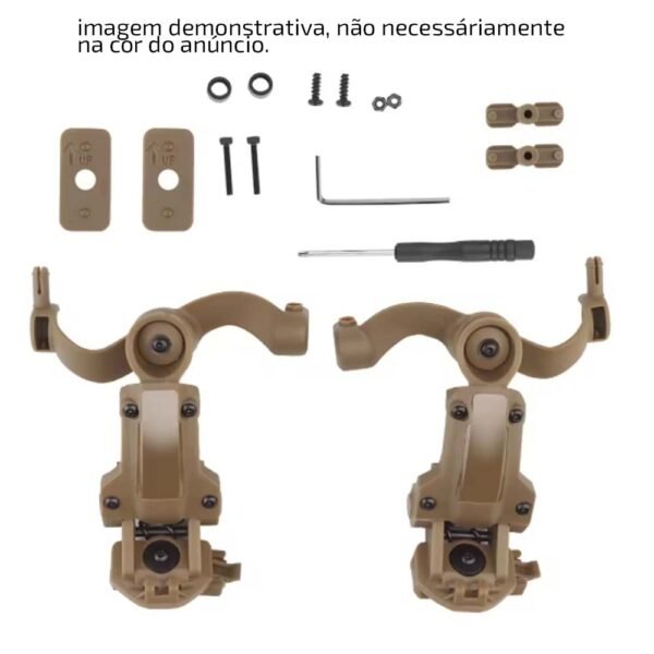 Suporte de Abafador Eletrônico Preto p/ Capacete Fast - Imagem 2