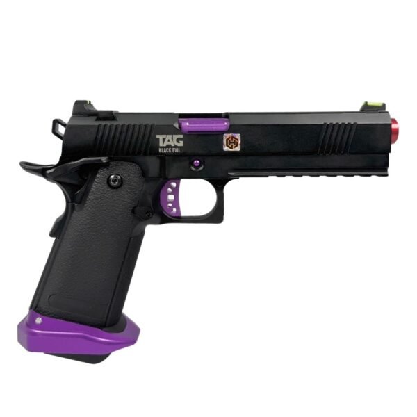 Pistola Airsoft GBB Hi Capa 5.1 Black Evil Custom Roxa Blowback - TAG