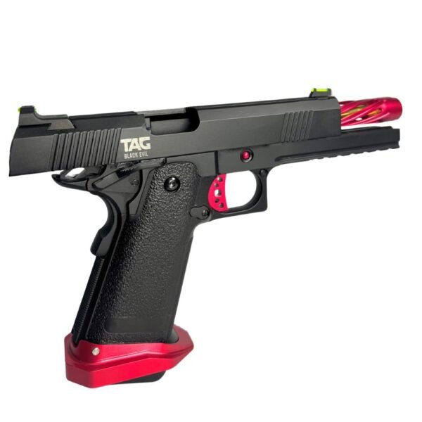 Pistola Airsoft GBB Hi Capa 5.1 Black Evil Custom Red Blowback - TAG - Imagem 2