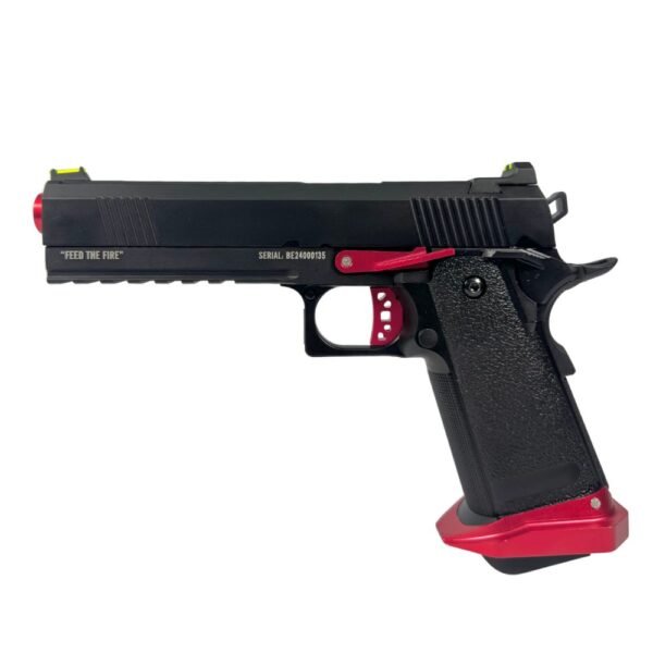 Pistola Airsoft GBB Hi Capa 5.1 Black Evil Custom Red Blowback - TAG - Imagem 3
