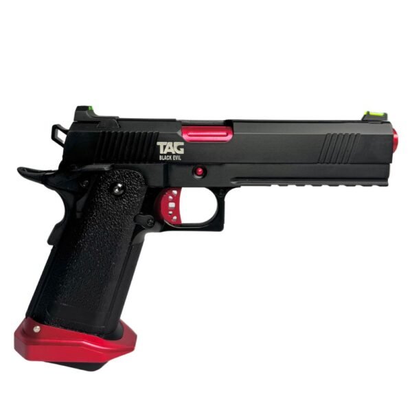 Pistola Airsoft GBB Hi Capa 5.1 Black Evil Custom Red Blowback - TAG