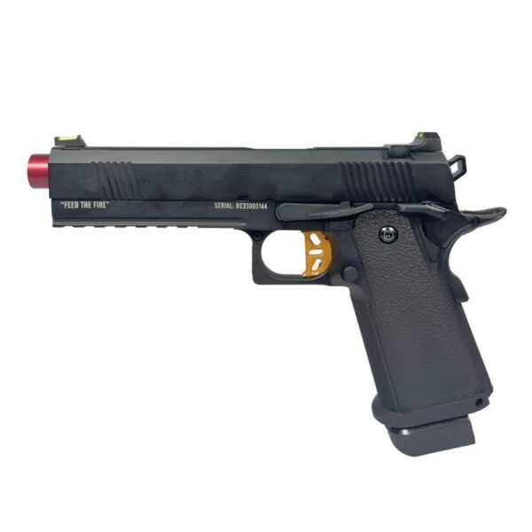 Pistola Airsoft GBB Hi Capa 5.1 Black Evil Custom Gold Blowback - TAG - Imagem 2