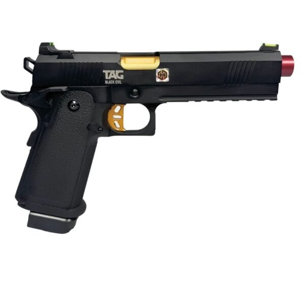 Pistola Airsoft GBB Hi Capa 5.1 Black Evil Custom Gold Blowback - TAG